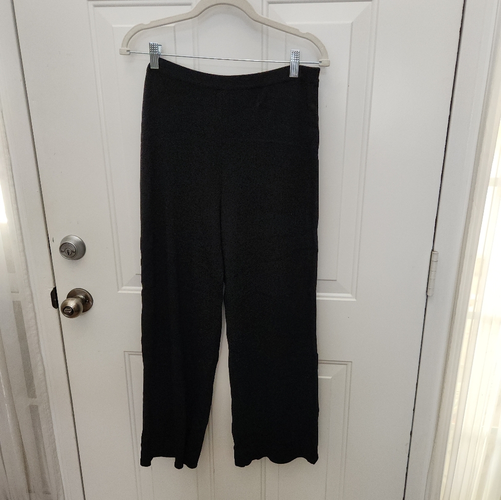 Grace Dane Lewis Women's Black Rayon Elastic‎ Sweater Knit Pants Size Medium